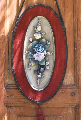 Quadro fiori porcellana stile Capodimonte