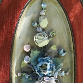 Quadro fiori porcellana stile Capodimonte
