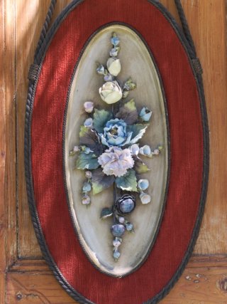 Quadro fiori porcellana stile Capodimonte