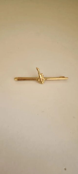 Alfiler de corbata con corona dorada