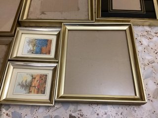Lote 10 Marcos Metálicos Dorados
