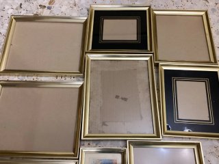 Lote 10 Marcos Metálicos Dorados