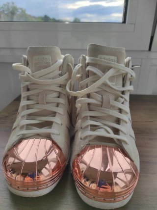 Zapatillas Adidas Ante Beige y Dorado/rosa