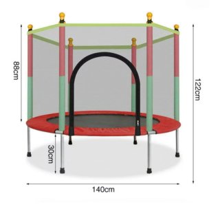Cama elástica infantil 140cm PRECINTADA