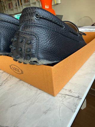 Tod’s mocassini uomo gommini blu scuro tg 7