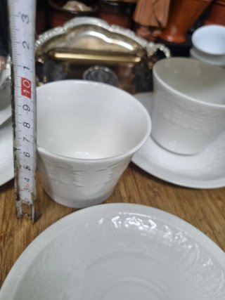 Juego 4 Tazas y Platos Porcelana
