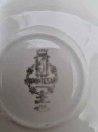 Juego 4 Tazas y Platos Porcelana