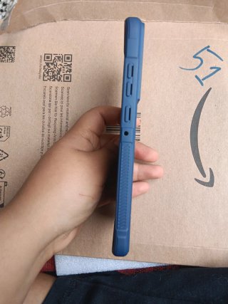 Funda móvil azul para cámara cuádruple