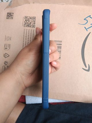 Funda móvil azul para cámara cuádruple