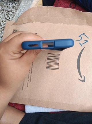Funda móvil azul para cámara cuádruple