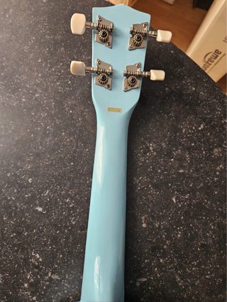 Ukelele con funda para niños azul