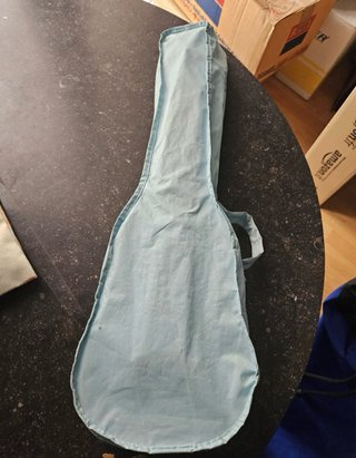 Ukelele con funda para niños azul