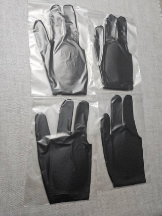 4 Guantes Billar Negro