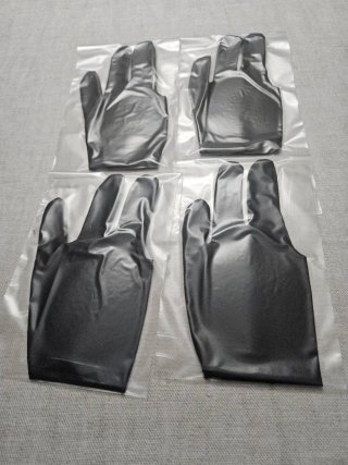 4 Guantes Billar Negro