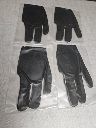 4 Guantes Billar Negro