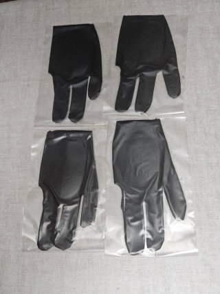 4 Guantes Billar Negro