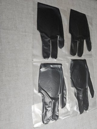 4 Guantes Billar Negro