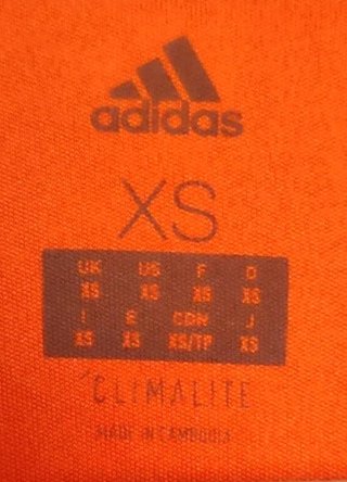 Camiseta Deporte Adidas Naranja Talla XS