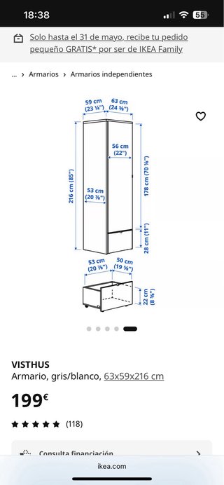 Armario Visthus Ikea Blanco