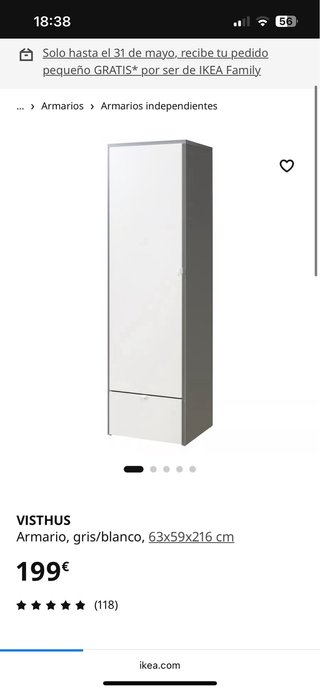Armario Visthus Ikea Blanco