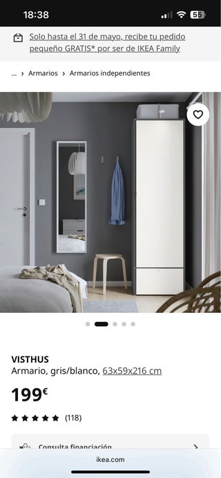 Armario Visthus Ikea Blanco