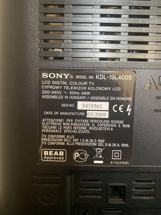 TV Sony Bravia Negra