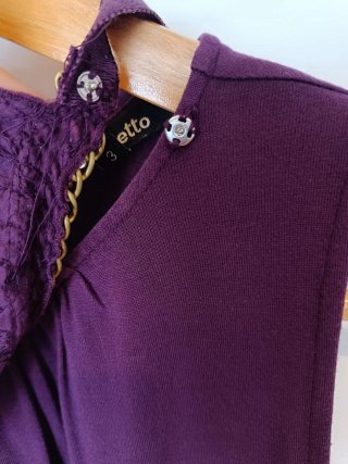 Top Tintoretto pedrería morado
