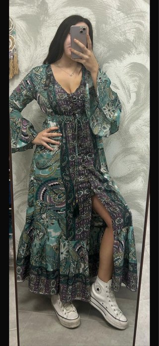 Vestido Indio Estampado Talla Única