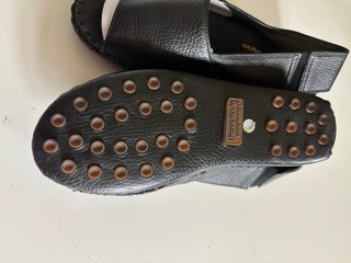 Sandali donna Garpiuma in pelle neri Modificato