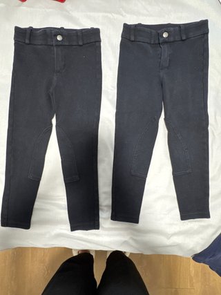 2 Pantalones Hípica Niña. Talla 5. Color negro