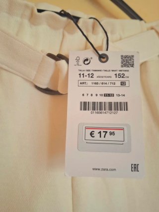Pantalón Zara beige niña 11-12 años