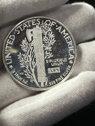 Moneda Plata 1 oz .999 Fine Silver Copy