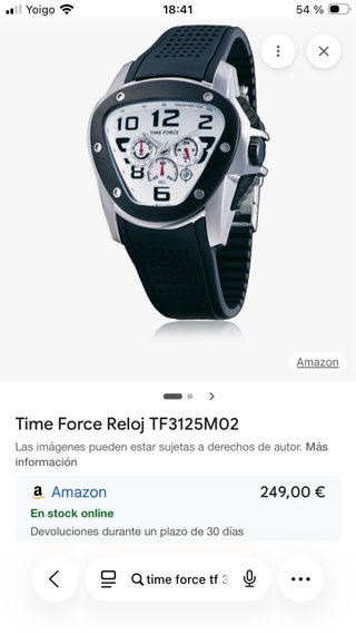 Reloj Time Force TF3125M02 Negro/Rojo