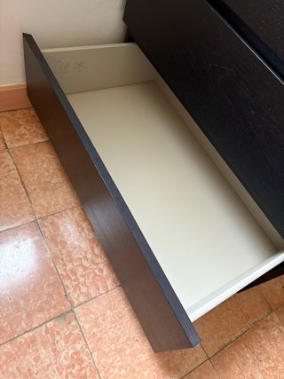 Cómoda 6 cajones negro Malm Ikea