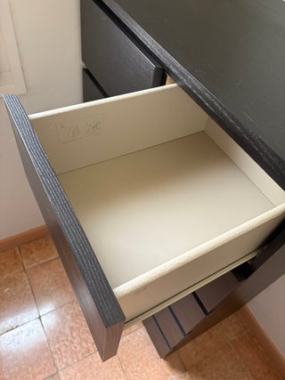Cómoda 6 cajones negro Malm Ikea