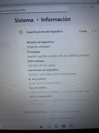 Portátil Lenovo L470 i5 RAM 8GB 2.40GHz FULL