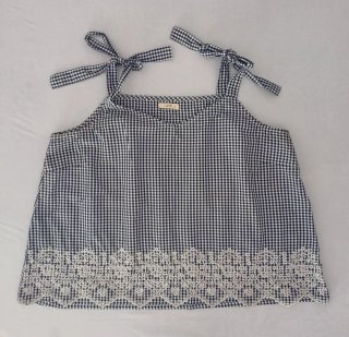Conjunto de top y pantalón cuadros, talla XL/48