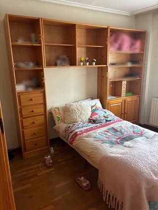 Armario de madera maciza 3 puertas, escritorio