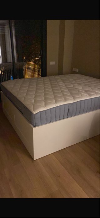 Cama canapé blanca Ikea 160x200
