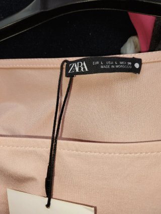 Zara Camicia Rosa Manica Lunga Taglia L
