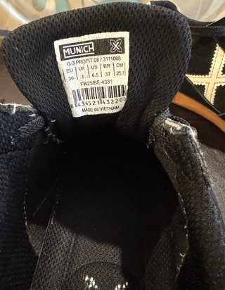 Zapatillas Munich Fútbol Sala Negras 39