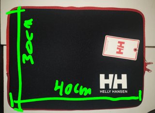 Funda portátil Helly Hansen negra y roja