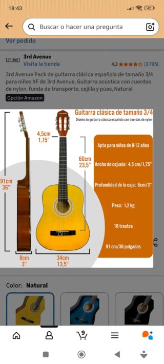Guitarra 3rd Avenue 3/4