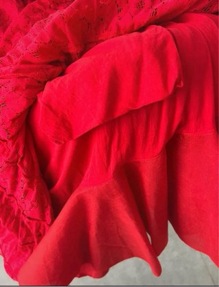 Vestido Flamenca Encaje Micaela Villa Rojo