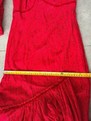 Vestido Flamenca Encaje Micaela Villa Rojo