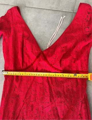 Vestido Flamenca Encaje Micaela Villa Rojo