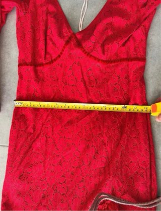 Vestido Flamenca Encaje Micaela Villa Rojo