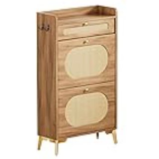 Scarpiera Slim Vintage Legno e Metallo
