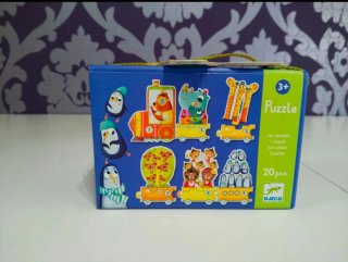 Puzzle Djeco tren animales