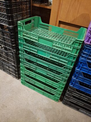 Lote Cajas Plástico Almacenaje Vendimia